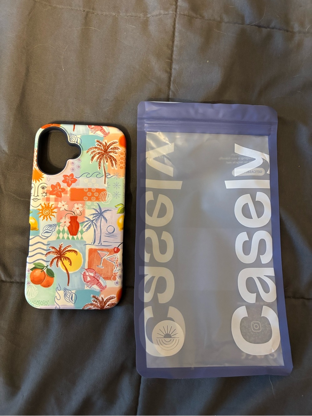 Colorful Tropical Pattern Phone Case - Multi-Color